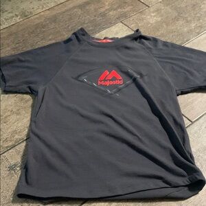 Majestic Black Short Sleeve Tee Casual Comfort